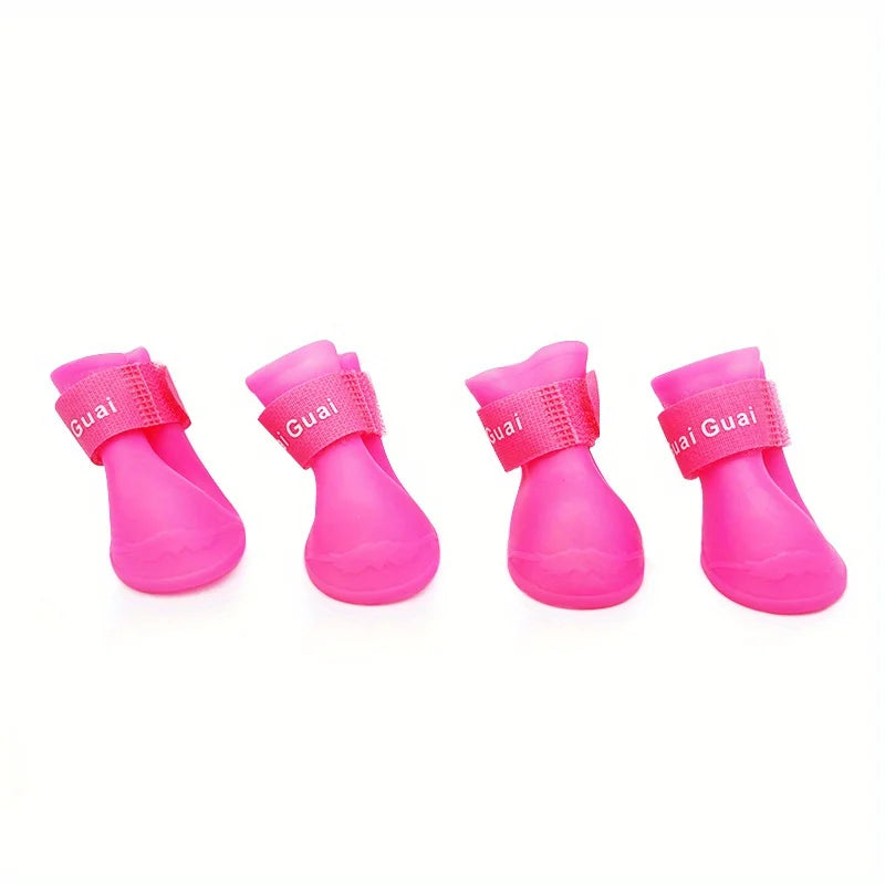 Pet Shoes Cute Pet Dog Shoes Rainproof Puppy Boots Anti-Slip Dog Shoes