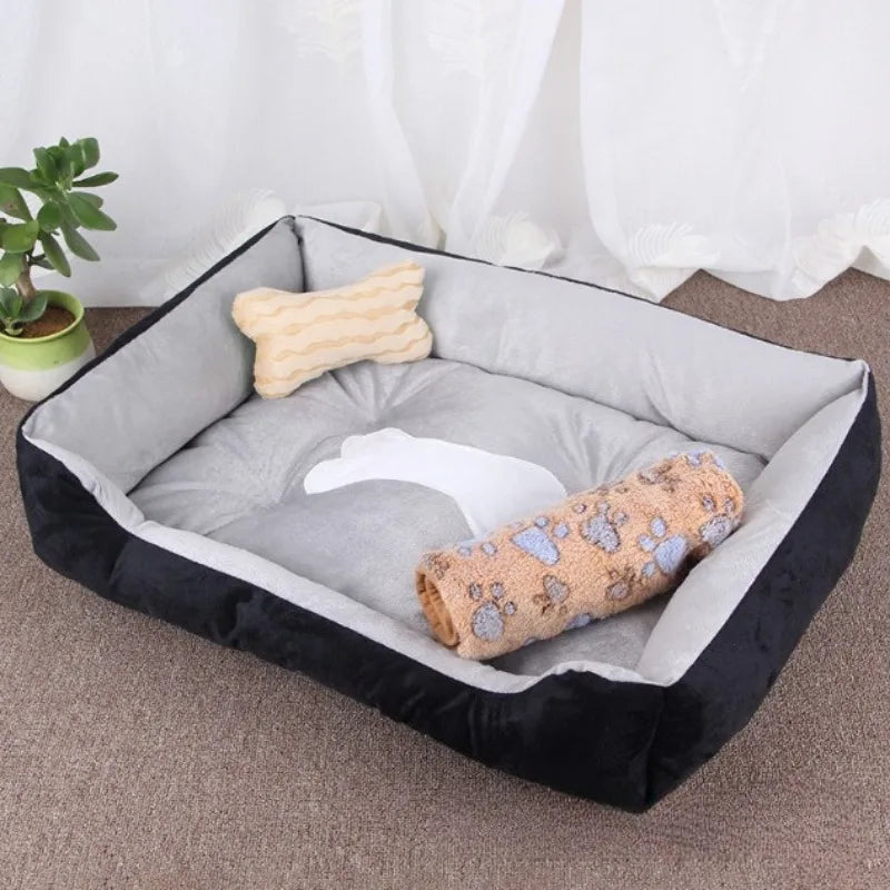 Cozy Pet Bed for Small Medium Large Dogs Warm Plush Dog Cat Bed, Soft Rectangular Dog Mat Cushion