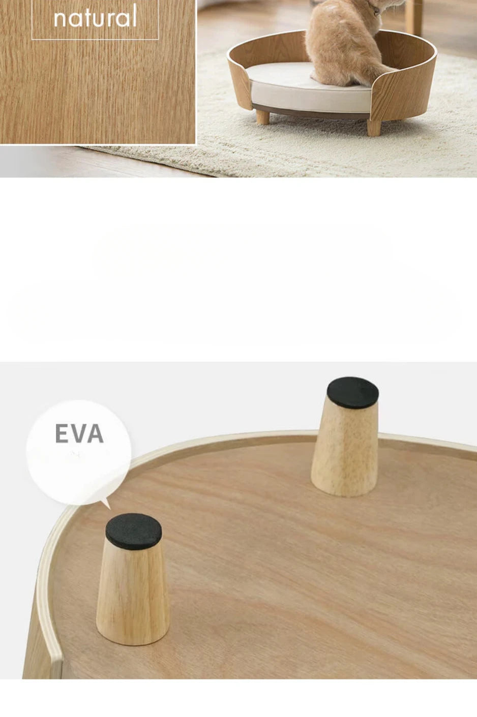 Wooden Pet Beds Mats and Furniture Indoor Cat House Soft Luxury Skidproof Cats Bed Sofa Comfortbale Cat Supplies Products