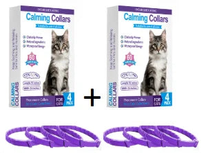 Cat Anxiety Relief Collar - 4 Pack Natural Calming Agent Odorant To Relieve Stress and Aggressive Behavior Adjustable Tightness
