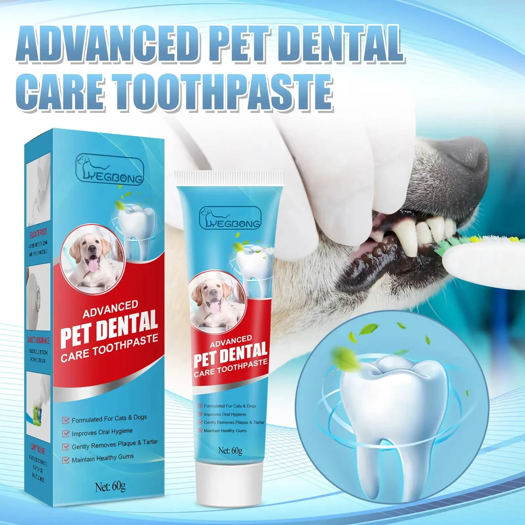Pet Toothpaste for Dogs Fresh Breath Oral Cleaning Bad Breath Dental Plaque Edible Toothpaste Improve Your Pet's Gum Health