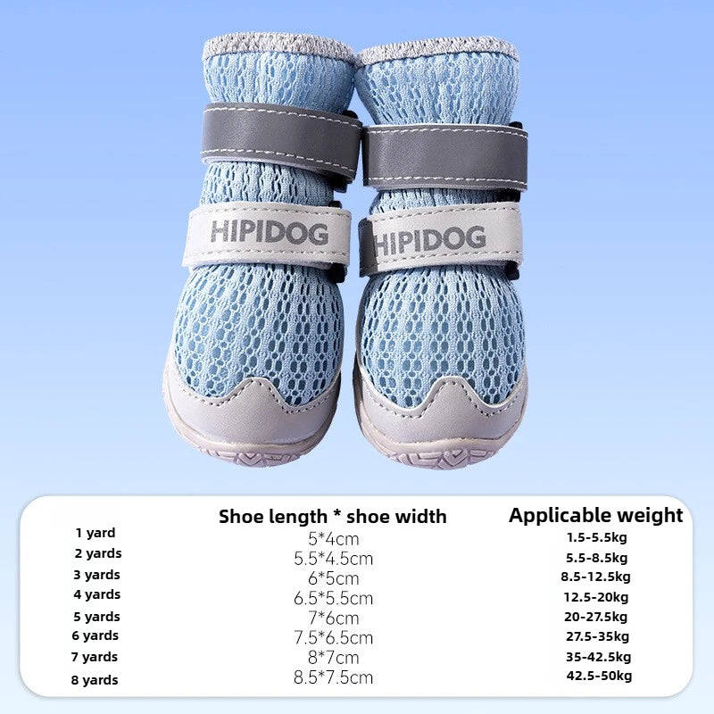 Premium Shoes for Dogs Breathable Wear-resistant and Anti-slip Dog Shoes Adjustable and Soft Dog Accessories Pet Products