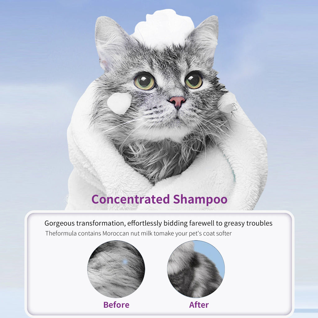 228ml PET Cleaning High Quality Safe Pet Dog Shampoo Body Wash Tender Skin Odor Removing Cleansing Petcleaning for Dogs Cats