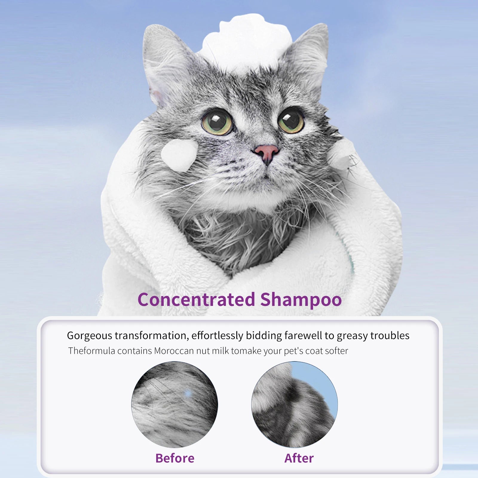 228ml PET Cleaning High Quality Safe Pet Dog Shampoo Body Wash Tender Skin Odor Removing Cleansing Petcleaning for Dogs Cats