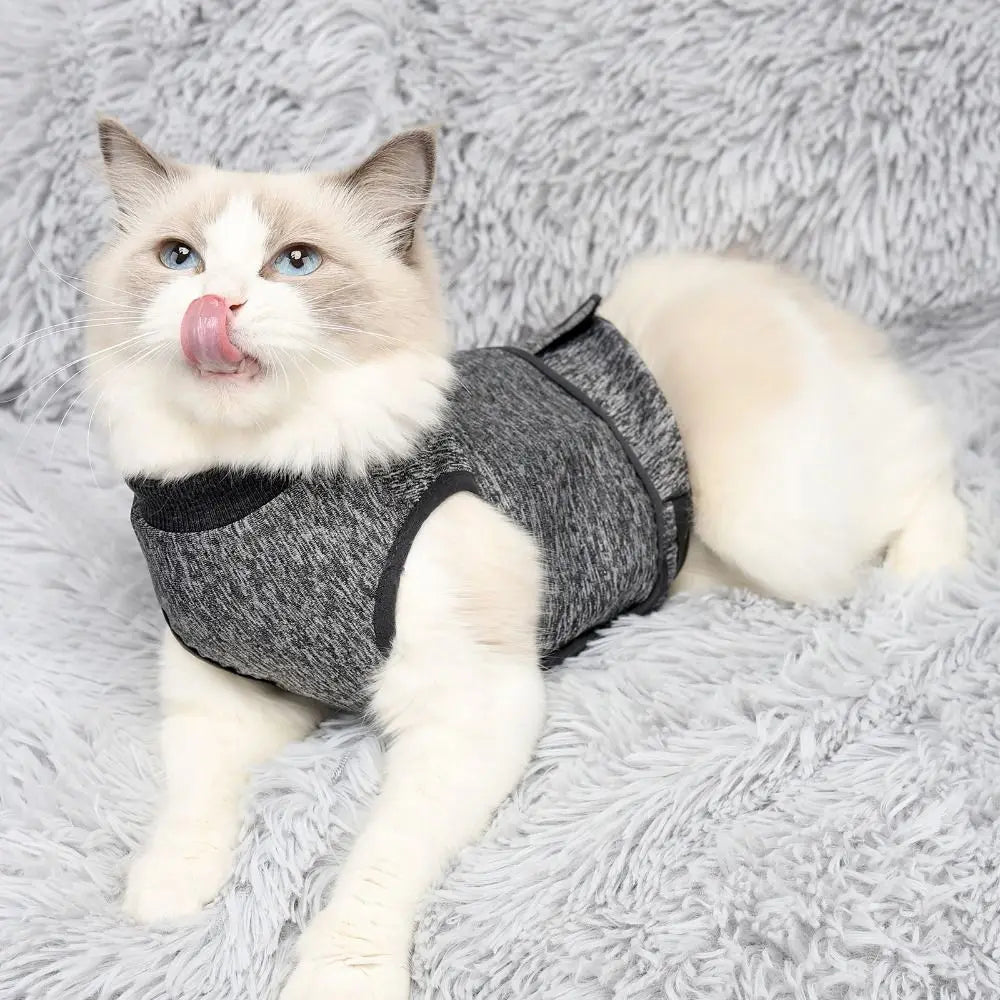 Adjustable Cat Calming Vest Soft Elastic Anti Anxiety Pet Coat Breathable Cat Recovery Clothes Cat Anxiety Jacket