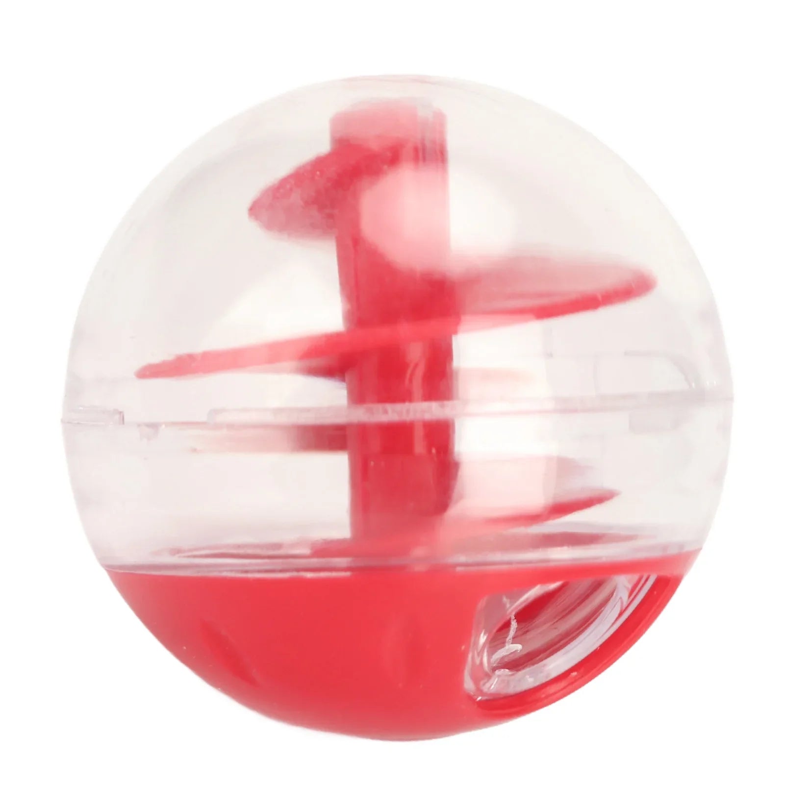 Cat Treat Dispensing Puzzle Cat Treat Dispensing Bite Resistant Interactive Pet Slow Feeder Puzzle for Kitten - Red