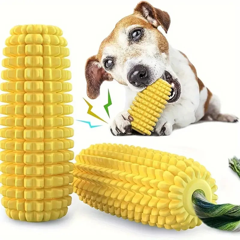 Dog Chew Toys for Aggressive Chewers Tough Durable Squeaky Interactive Dog Toys Puppy Teeth Chew Corn Stick Toy