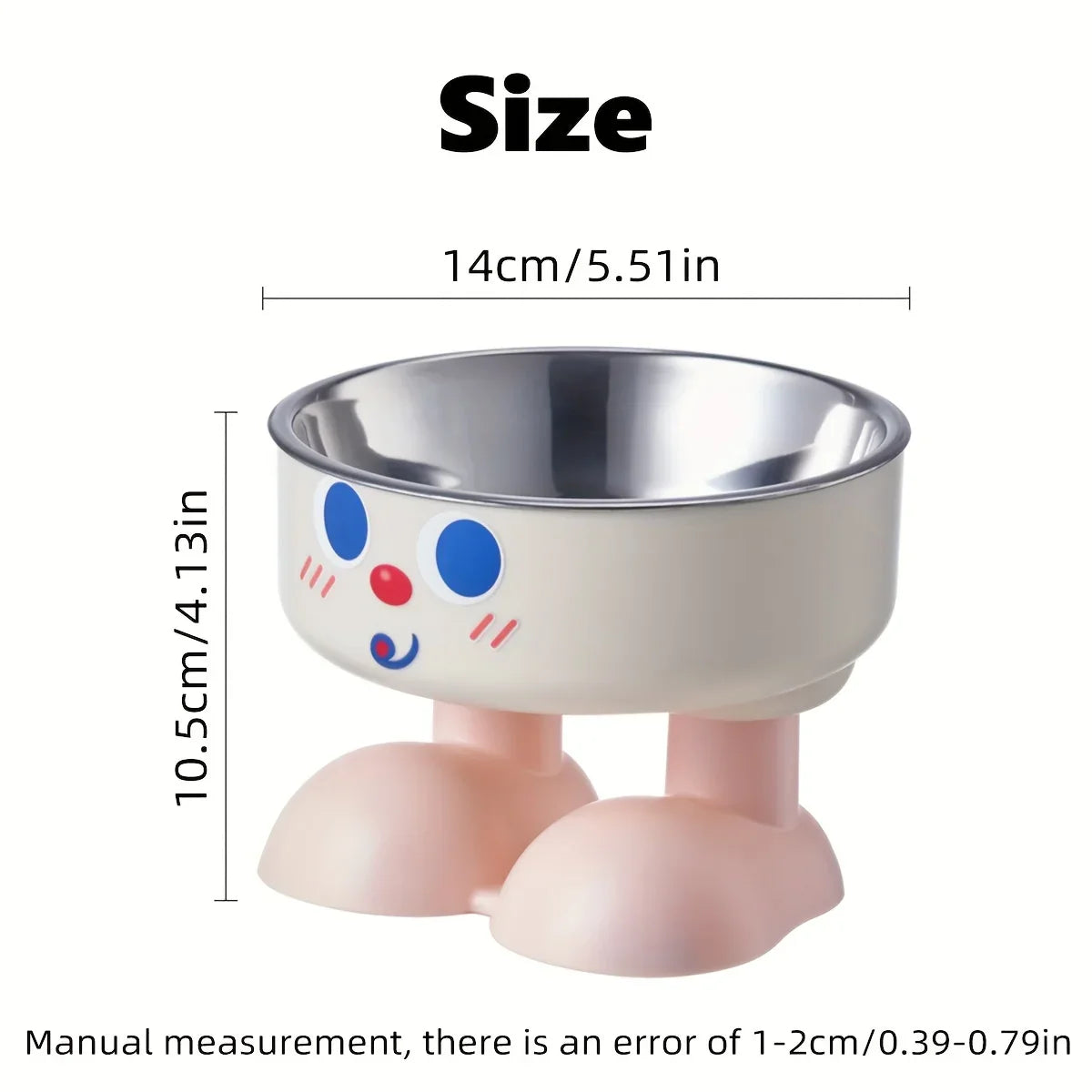Elevated Non-Slip Base & Chew-Proof Edge Pet Bowl for Small Dogs & Cats