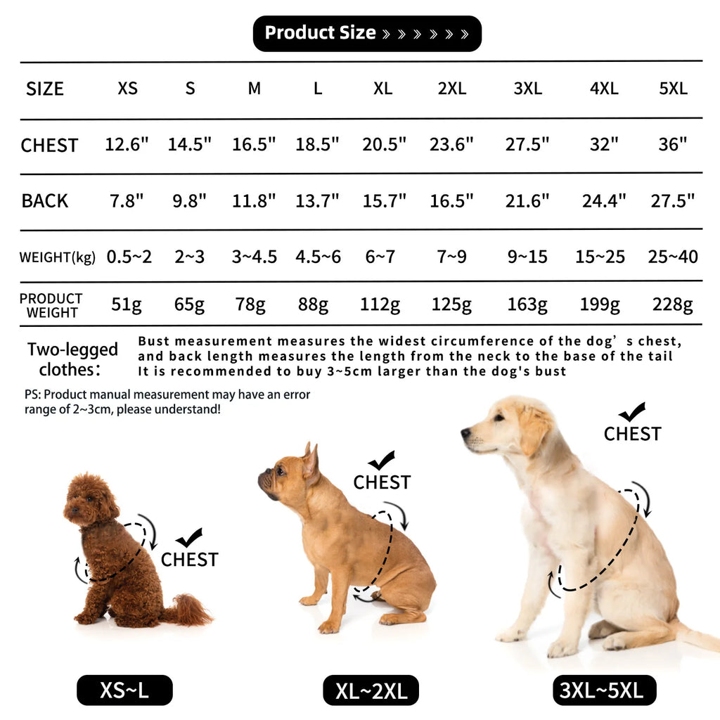 Fleece Pet Winter Jacket Vest for Small Medium & Large Dogs