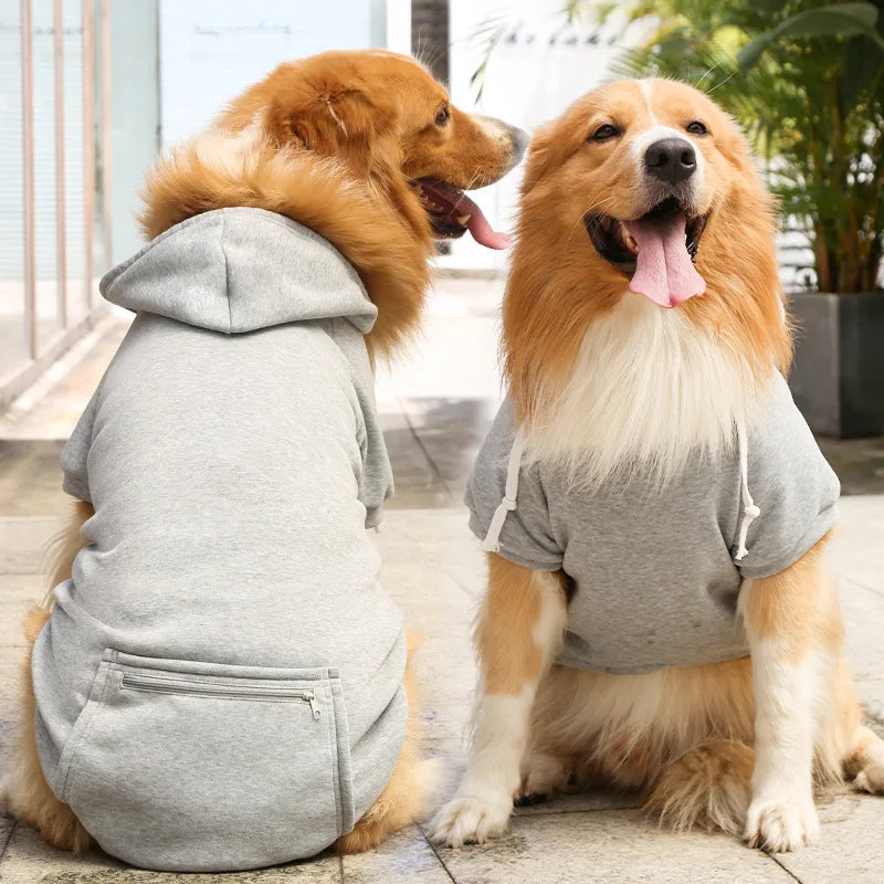 Fleece Pet Winter Jacket Vest for Small Medium & Large Dogs - Gray / L(4.5-6kg)