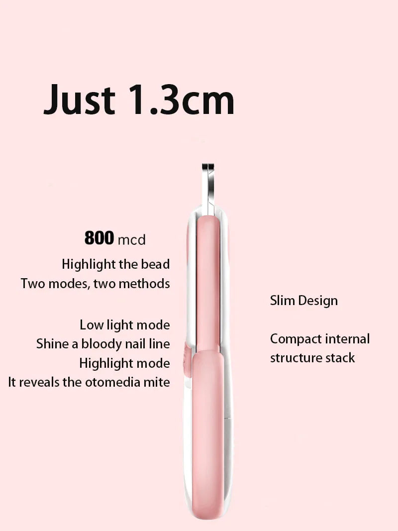 LED Light Pet Nail Clipper with Safety Lock for Dogs & Cats