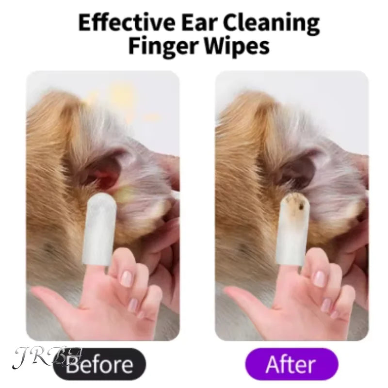 Pet Ear Cleaning Wipes Disposable Ear Care Finger Cover Convenient And Dirty Hand Ear Mite Ear Mite And Dogs Cleaning