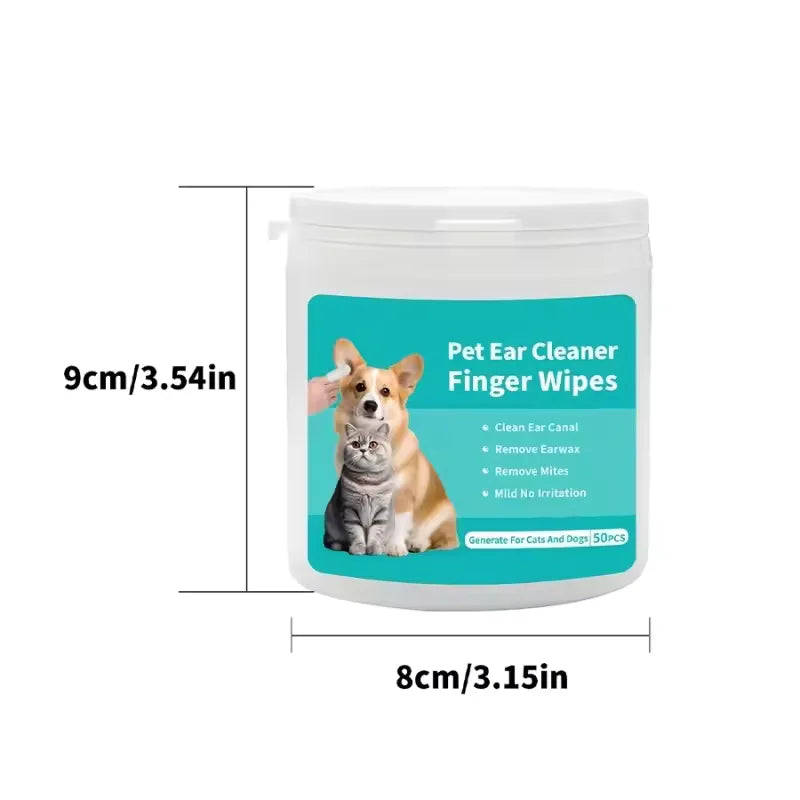 Pet Ear Cleaning Wipes Disposable Ear Care Finger Cover Convenient And Dirty Hand Ear Mite Ear Mite And Dogs Cleaning