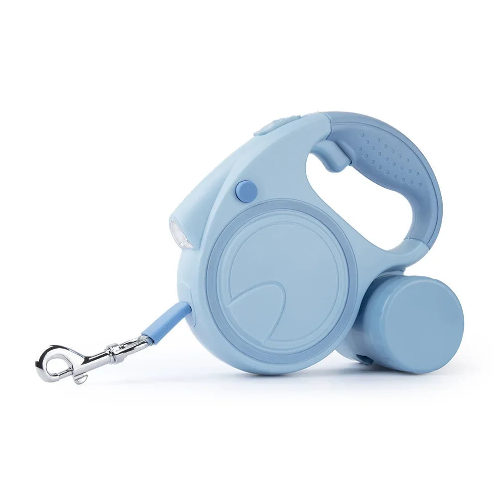 Retractable Dog Leash with LED Poop Bag Dispenser 16 FT Reflective Leash Dog Walking Puppy Durable Tractor