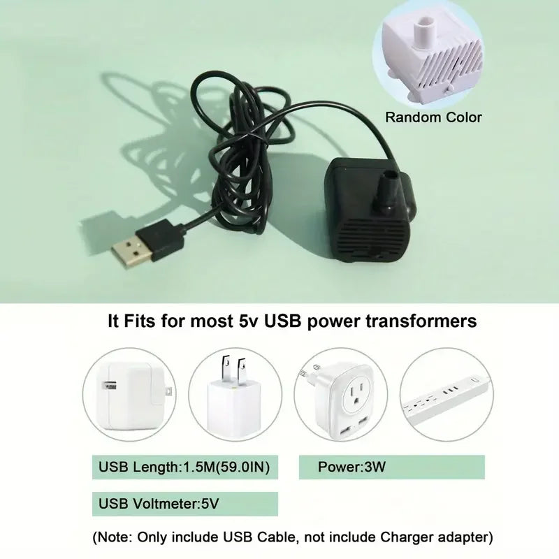 USB Electric Pet Water Fountain - Silent Automatic Cat Water Dispenser with Filter